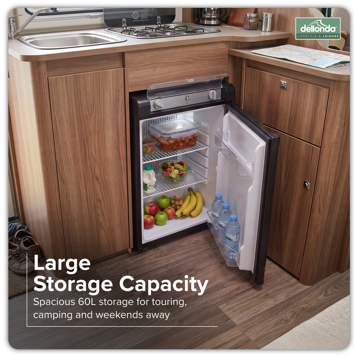 Dellonda 3-Way Fridge 60L DL159