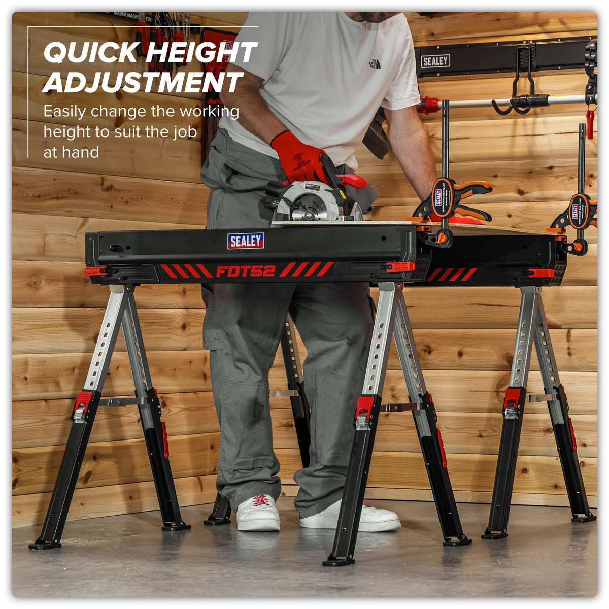 Sealey Adjustable Sawhorse Set 2pc FDT52