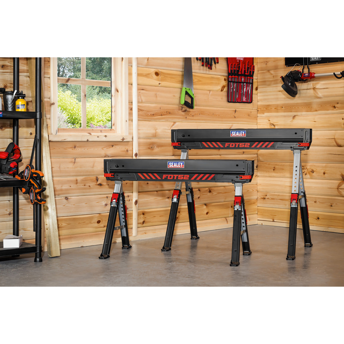Sealey Adjustable Sawhorse Set 2pc FDT52