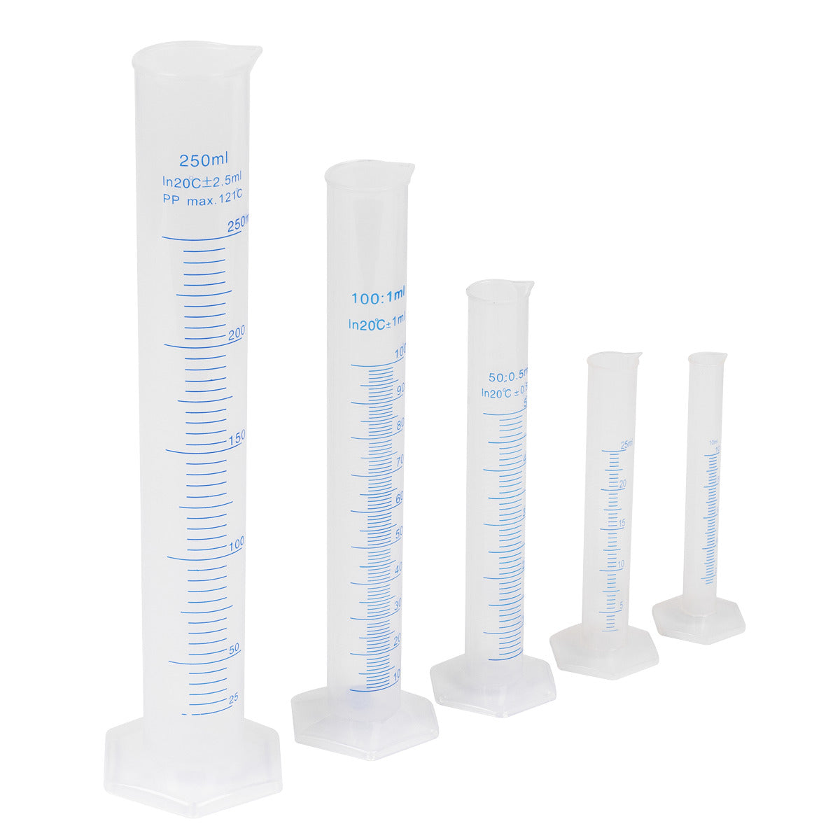 Sealey Graduated Measuring Cylinder Set 5pc JMC05