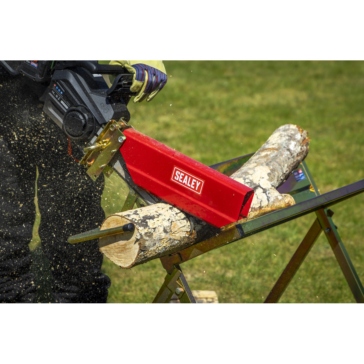 Sealey Heavy-Duty Sawhorse with Chainsaw Holder LSH150HD