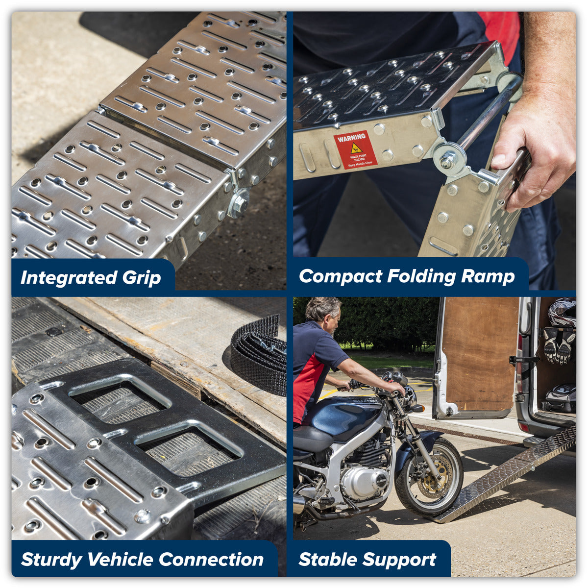Sealey Stainless Steel Loading Ramp 270kg Capacity MR270