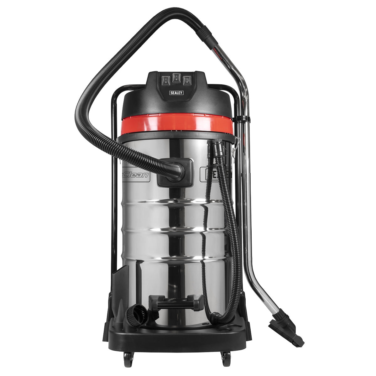 Sealey 100L Vacuum Cleaner Wet & Dry with Stainless Steel Drum 3000W/230V PC4100