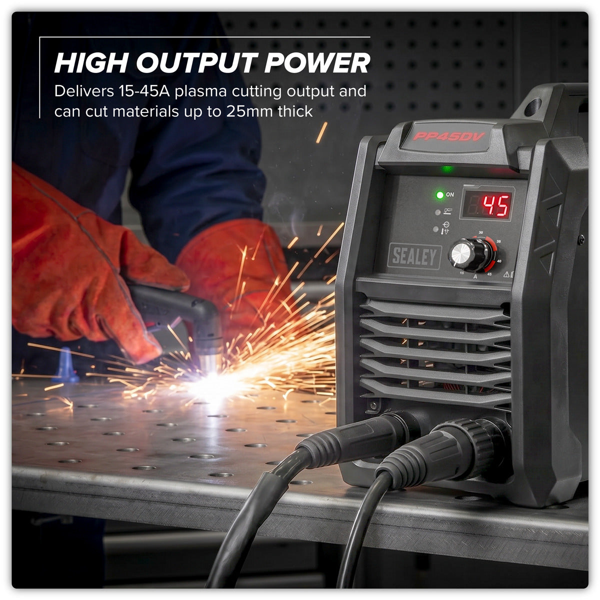 Sealey Dual Voltage, 45A Plasma Cutter Inverter PP45DV