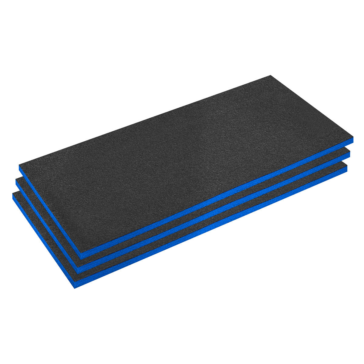 Sealey Easy Peel Shadow Foam 1200 x 550 x 30mm, Blue/Black - Pack of 3 SFPK30B