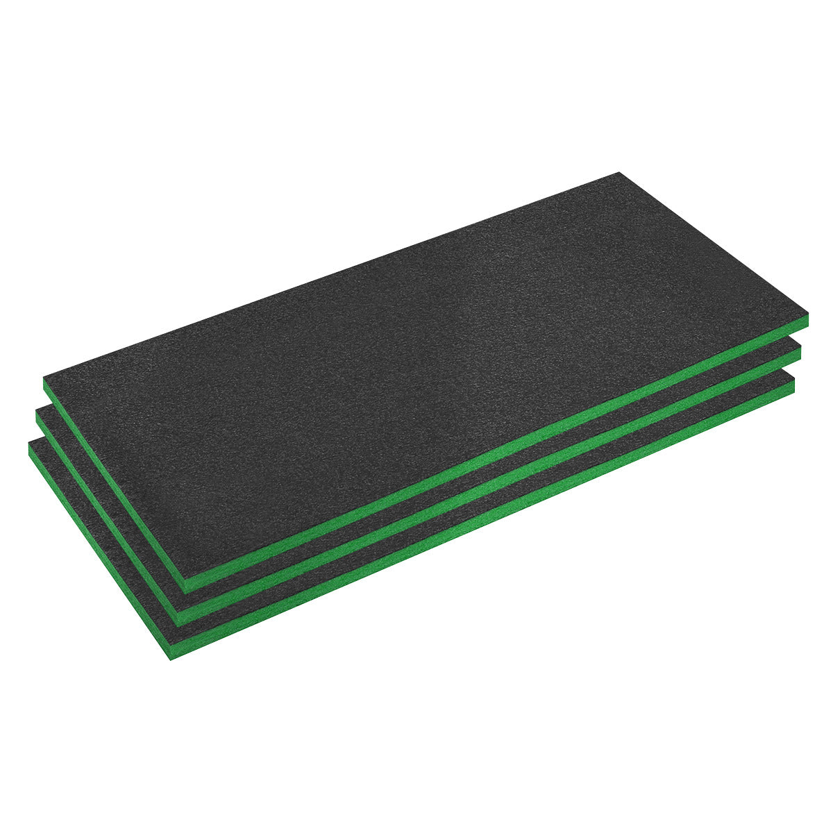 Sealey Easy Peel Shadow Foam 1200 x 550 x 30mm, Green/Black - Pack of 3 SFPK30G