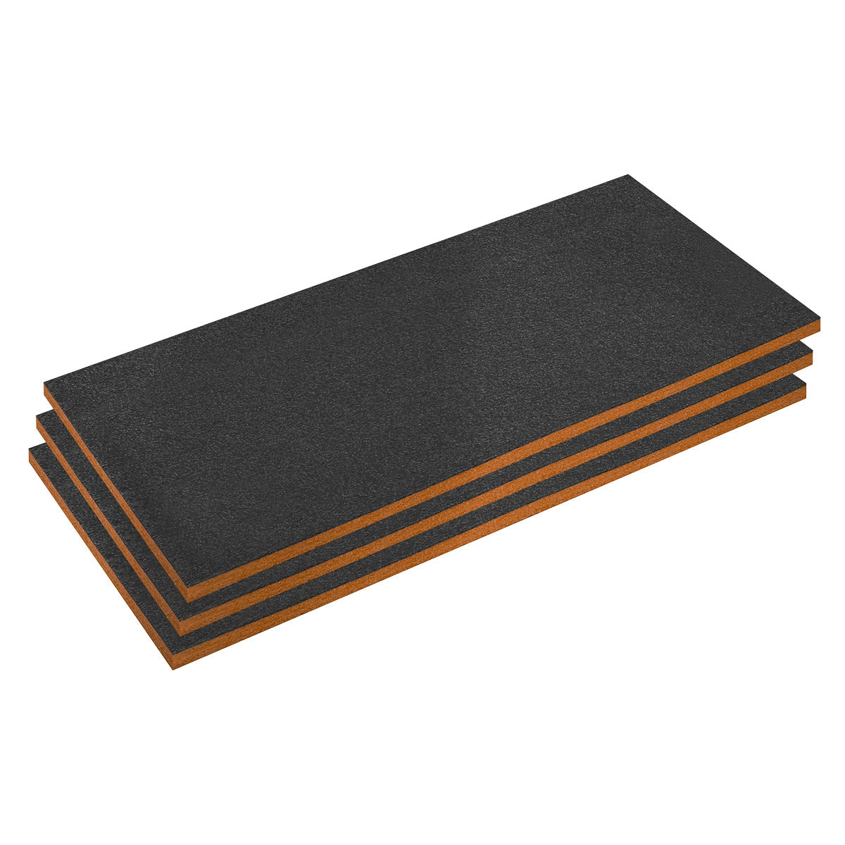 Sealey Easy Peel Shadow Foam 1200 x 550 x 30mm, Orange/Black - Pack of 3 SFPK30OR