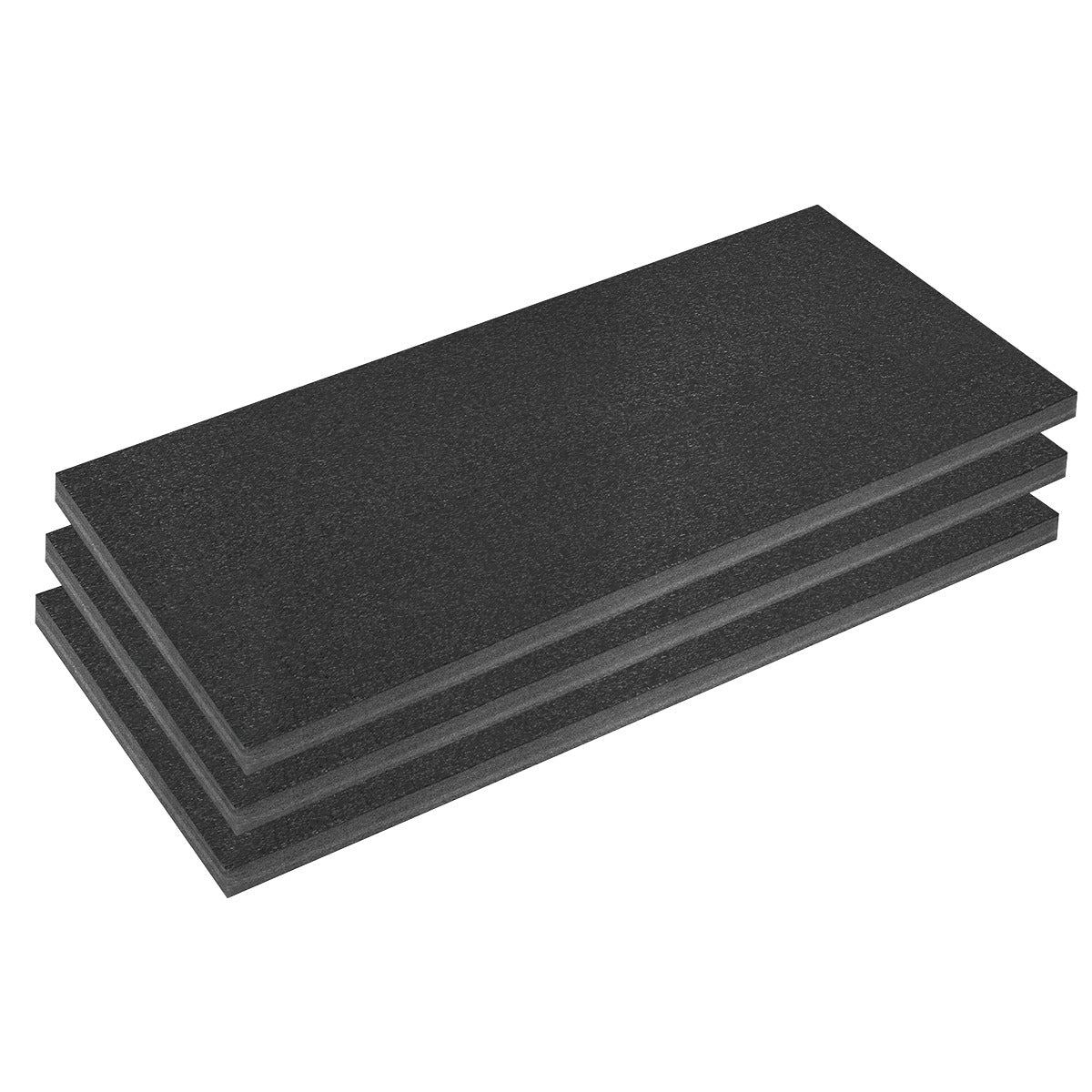 Sealey Easy Peel Shadow Foam 1200 x 550 x 50mm, Black/Black - Pack of 3 SFPK50BK