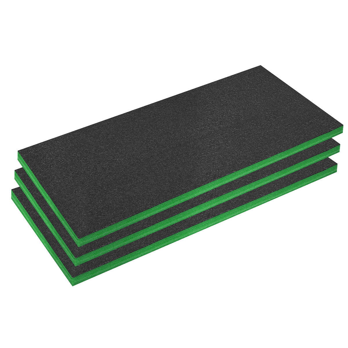 Sealey Easy Peel Shadow Foam 1200 x 550 x 50mm, Green/Black - Pack of 3 SFPK50G