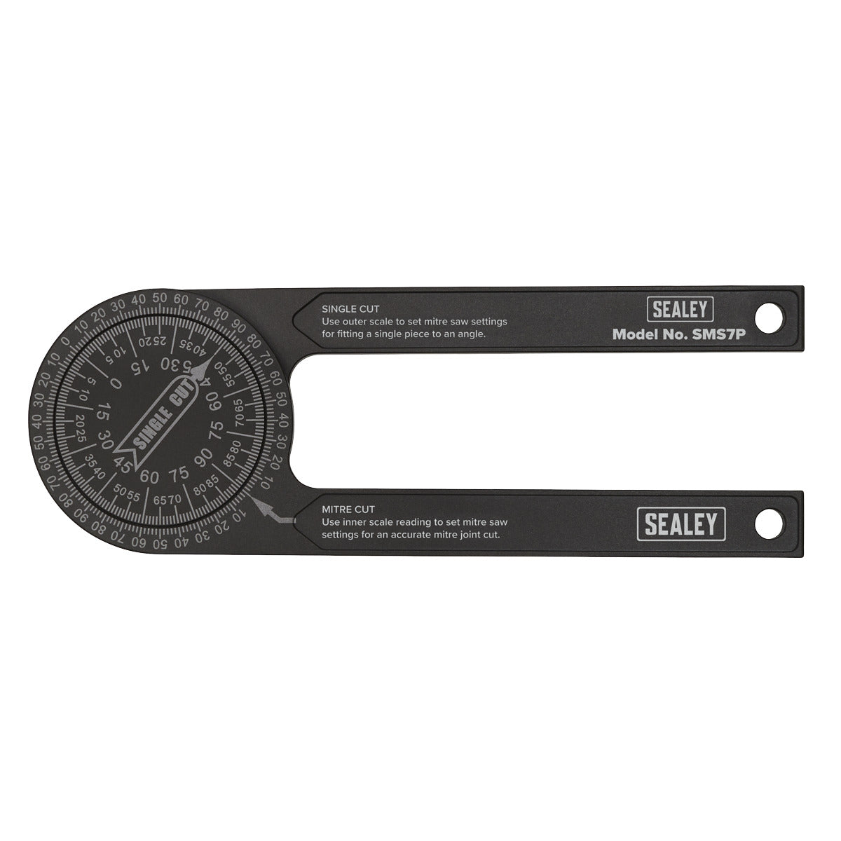 Sealey Aluminium Mitre Saw Protractor SMS7P