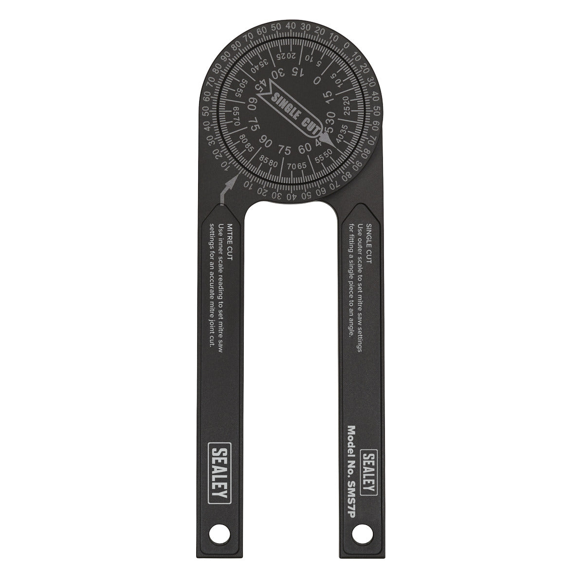 Sealey Aluminium Mitre Saw Protractor SMS7P