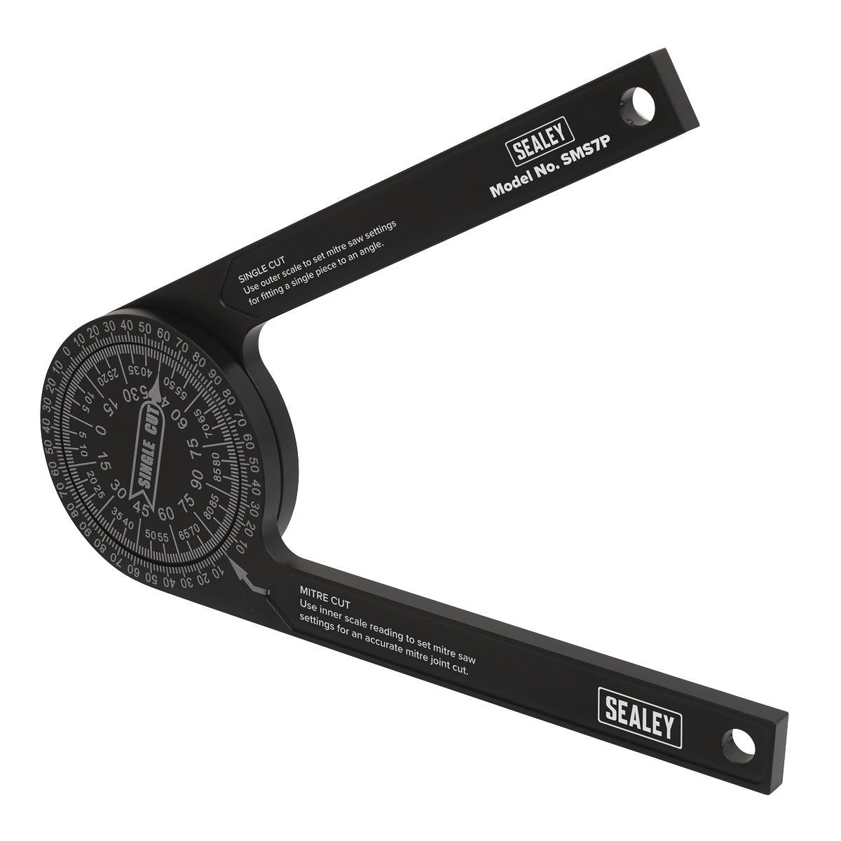 Sealey Aluminium Mitre Saw Protractor SMS7P