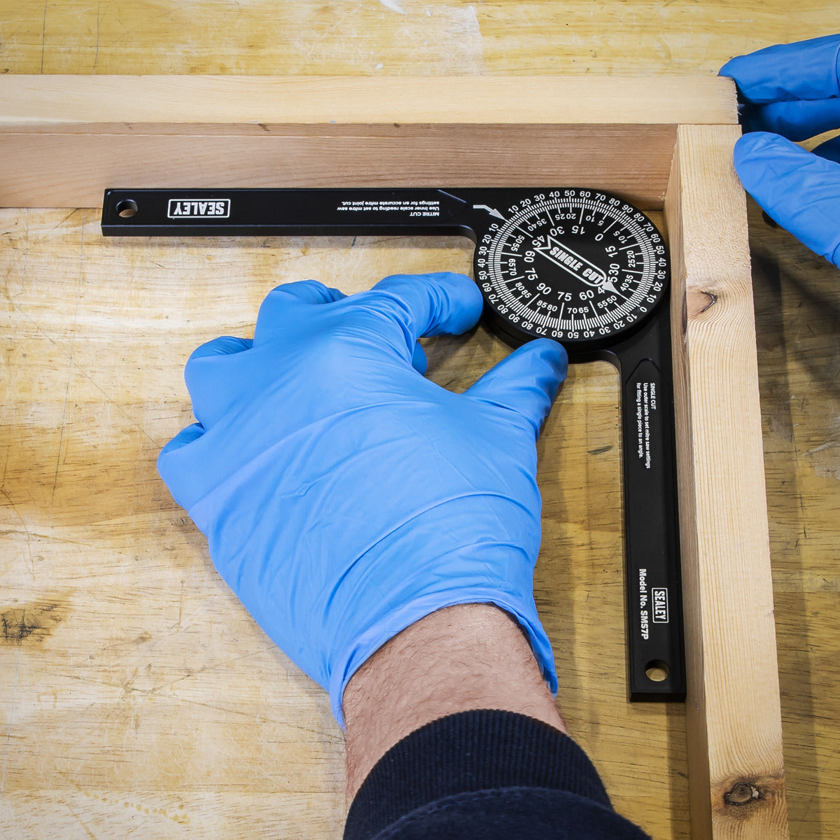 Sealey Aluminium Mitre Saw Protractor SMS7P