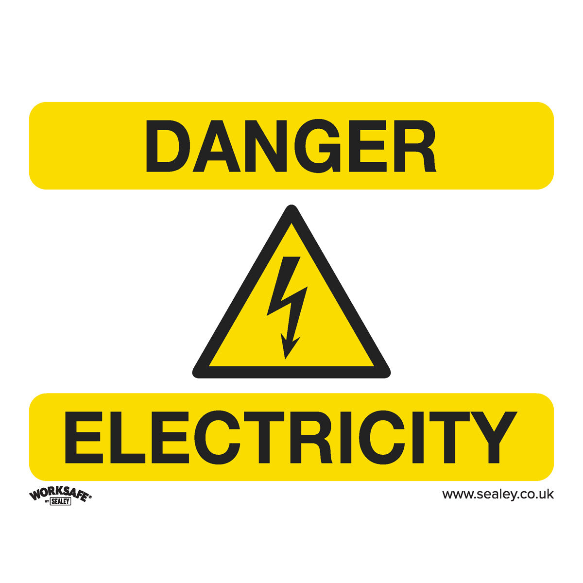 Worksafe Danger Electricity Safety Sign - Rigid Plastic SS41P1