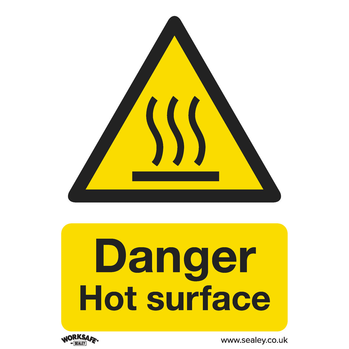 Worksafe Danger Hot Surface Safety Sign - Rigid Plastic SS42P1