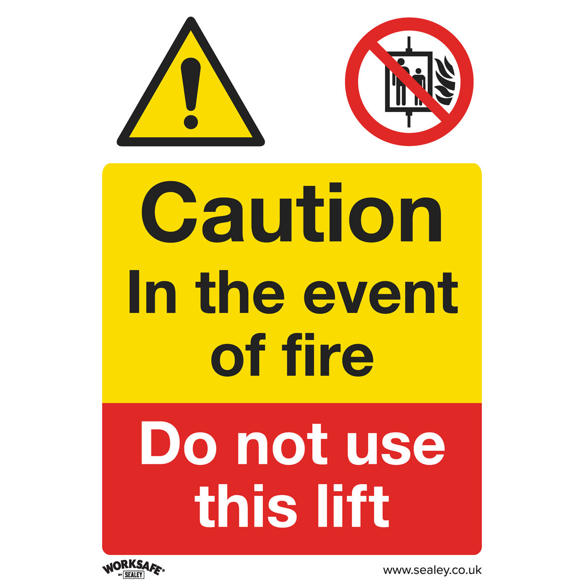 Worksafe Caution Do Not Use Lift Safety Sign - Self-Adhesive Vinyl SS43V1