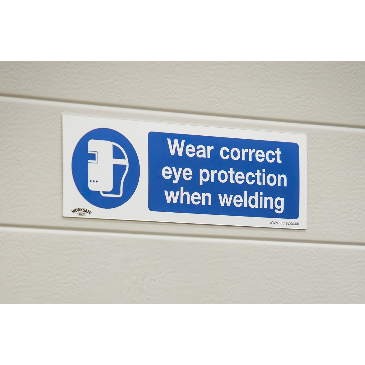 Worksafe Wear Eye Protection When Welding Safety Sign - Self-Adhesive Vinyl SS54V1