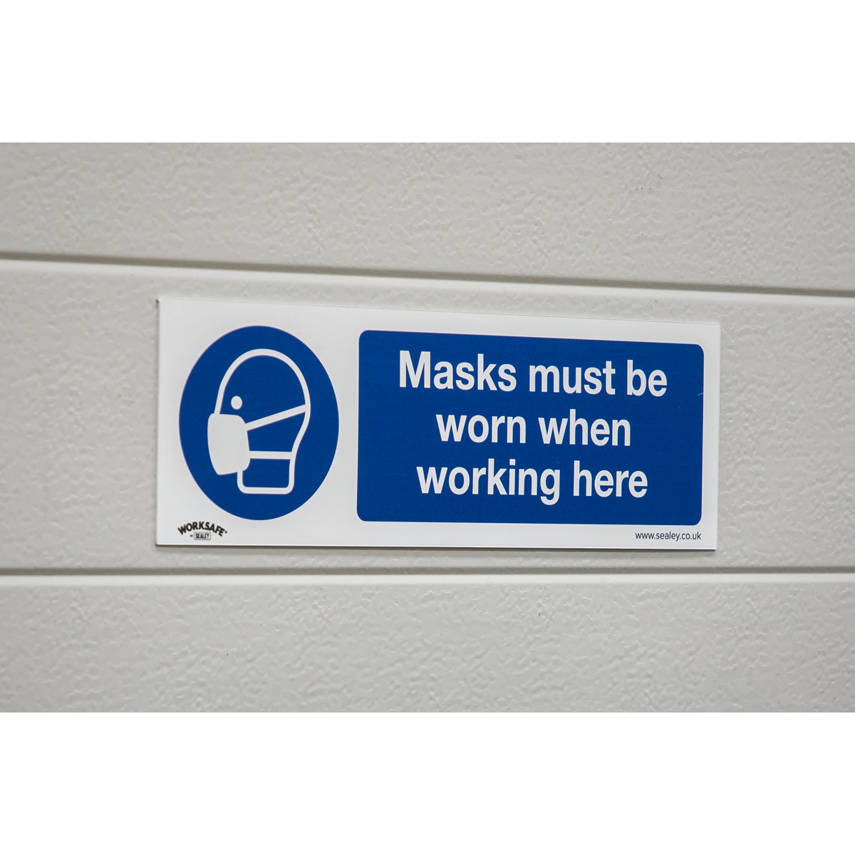 Worksafe Masks Must Be Worn Safety Sign - Self-Adhesive Vinyl SS57V1