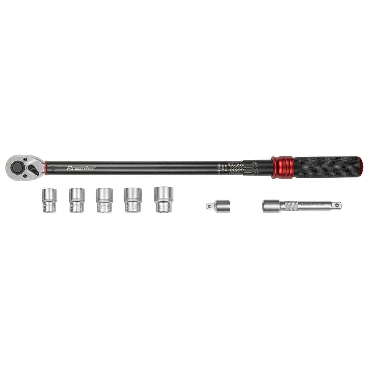 Premier Black Torque Wrench Set 1/2"Sq Drive 60-330Nm 8pc STW915B