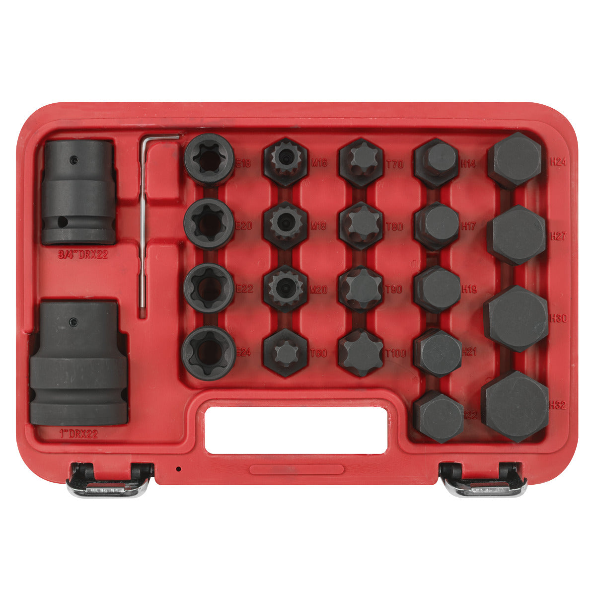 Sealey Impact Socket & Bit Set, 3/4"Sq & 1"Sq Drive 23pc SX054