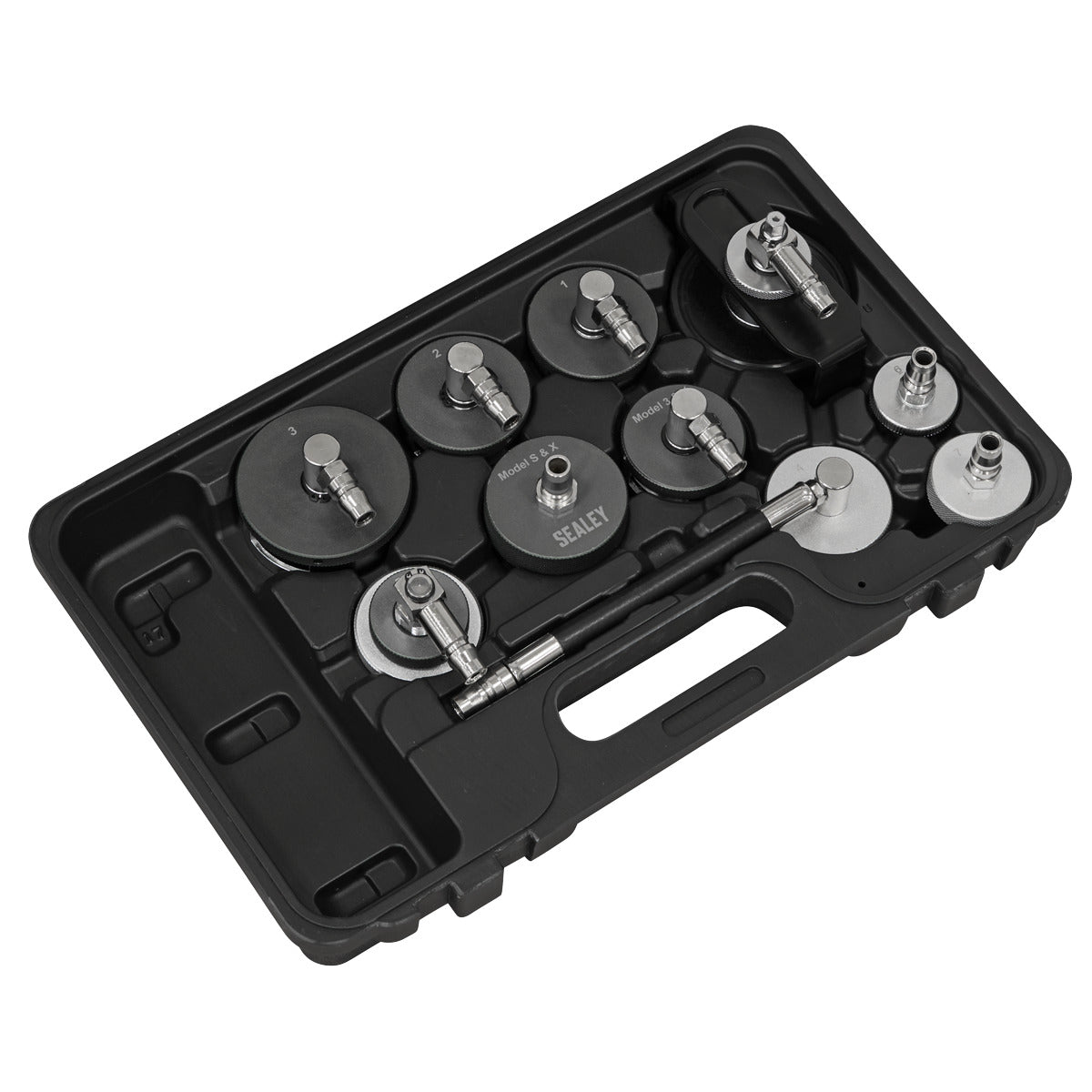 Sealey Brake & Clutch Pressure Bleeder Cap Set 10pc VS0204D