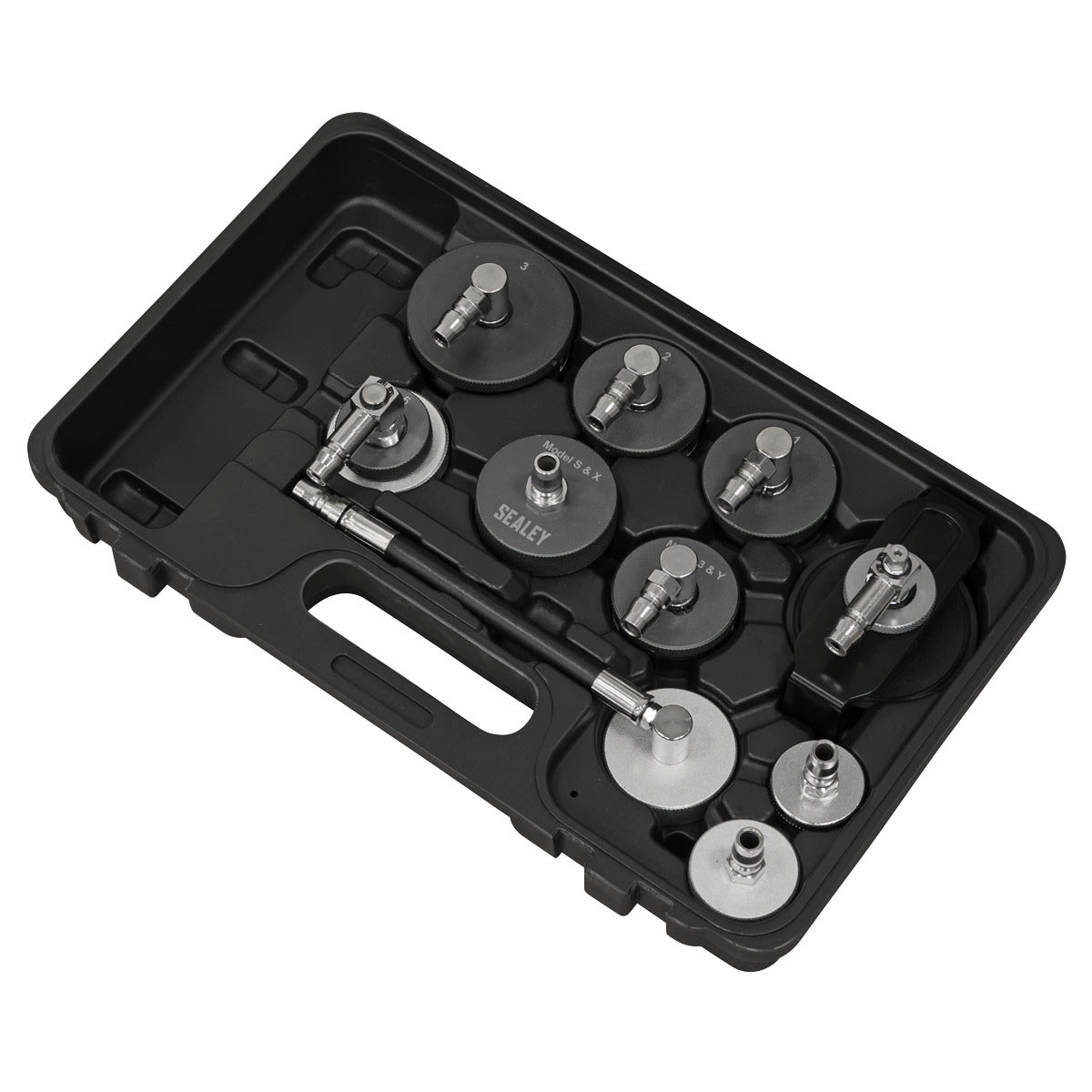 Sealey Brake & Clutch Pressure Bleeder Cap Set 10pc VS0204D
