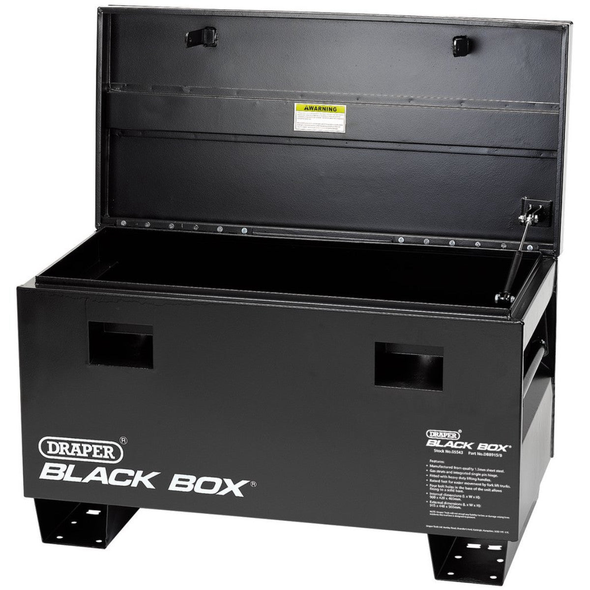 Draper Black Box Contractors Secure Storage Box - 36"/915 x 470 x 590mm 05543