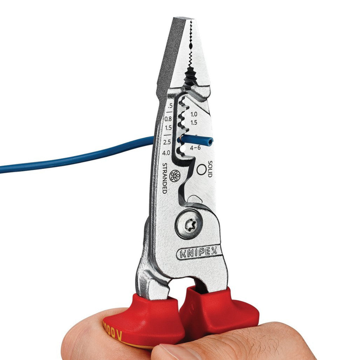 Knipex 13 76 200 ME VDE Wire Stripper with Multi-Component Grips, 200mm 13192