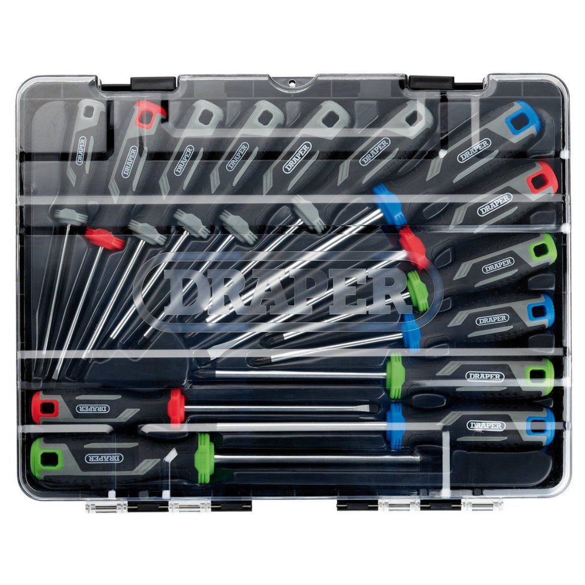 Draper Soft Grip Screwdriver Set with Draper TX-STAR (14 Piece) 13437