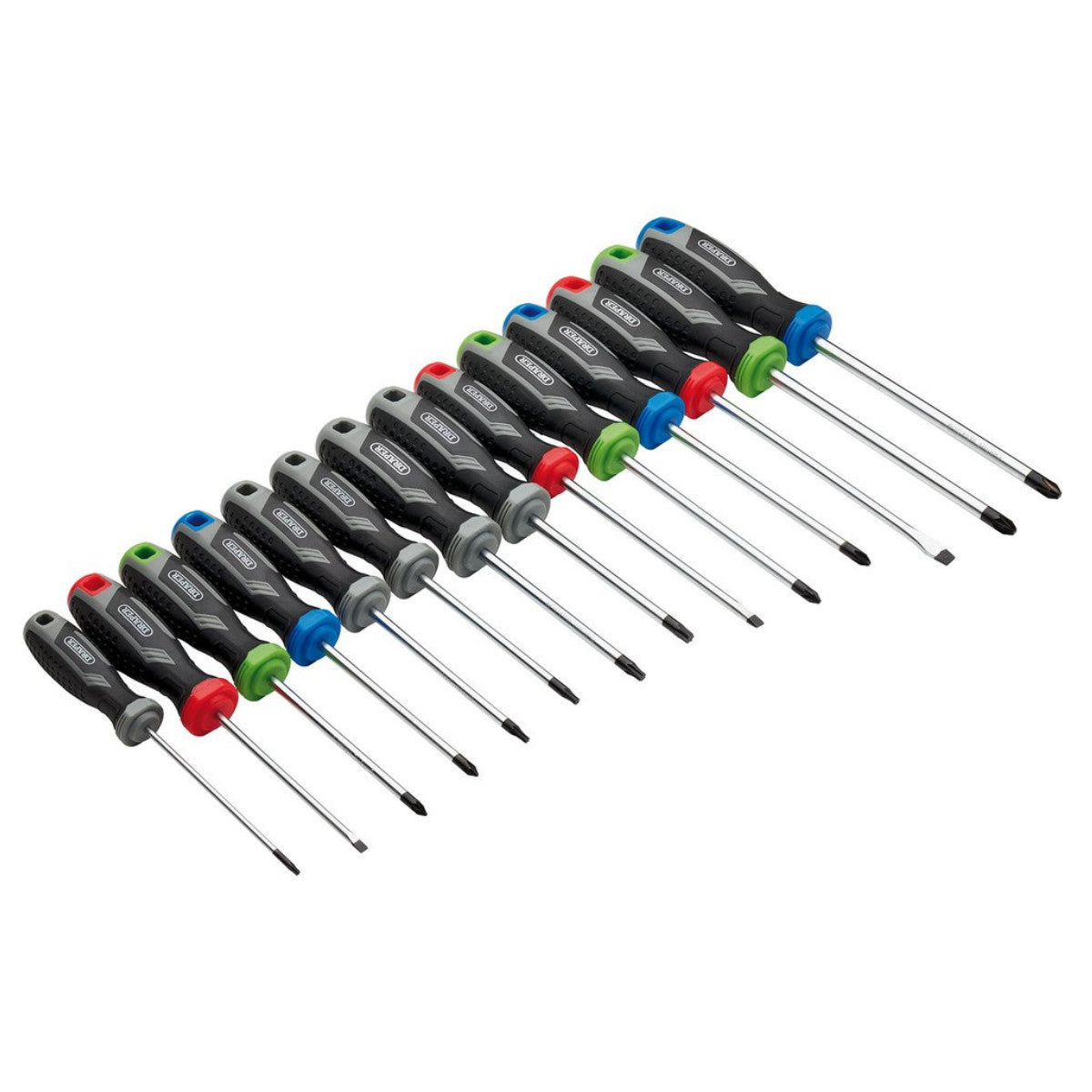 Draper Soft Grip Screwdriver Set with Draper TX-STAR (14 Piece) 13437