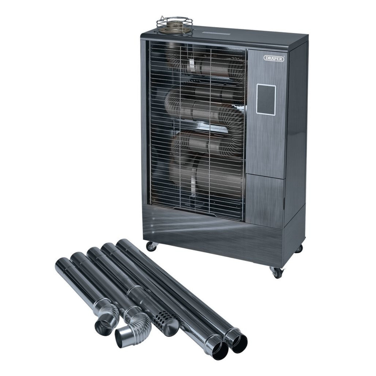 Draper 230V Far Infrared Diesel Heater with Flue Kit, 40,000 BTU/11.6kW 18037