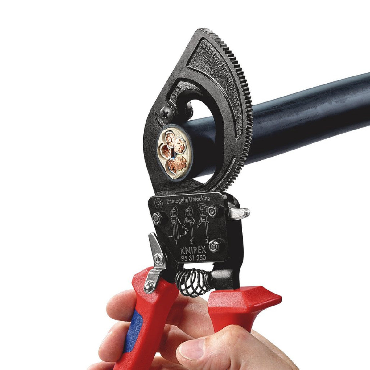 Knipex 95 31 250 Ratchet Action Cable Cutter, 250mm 18555