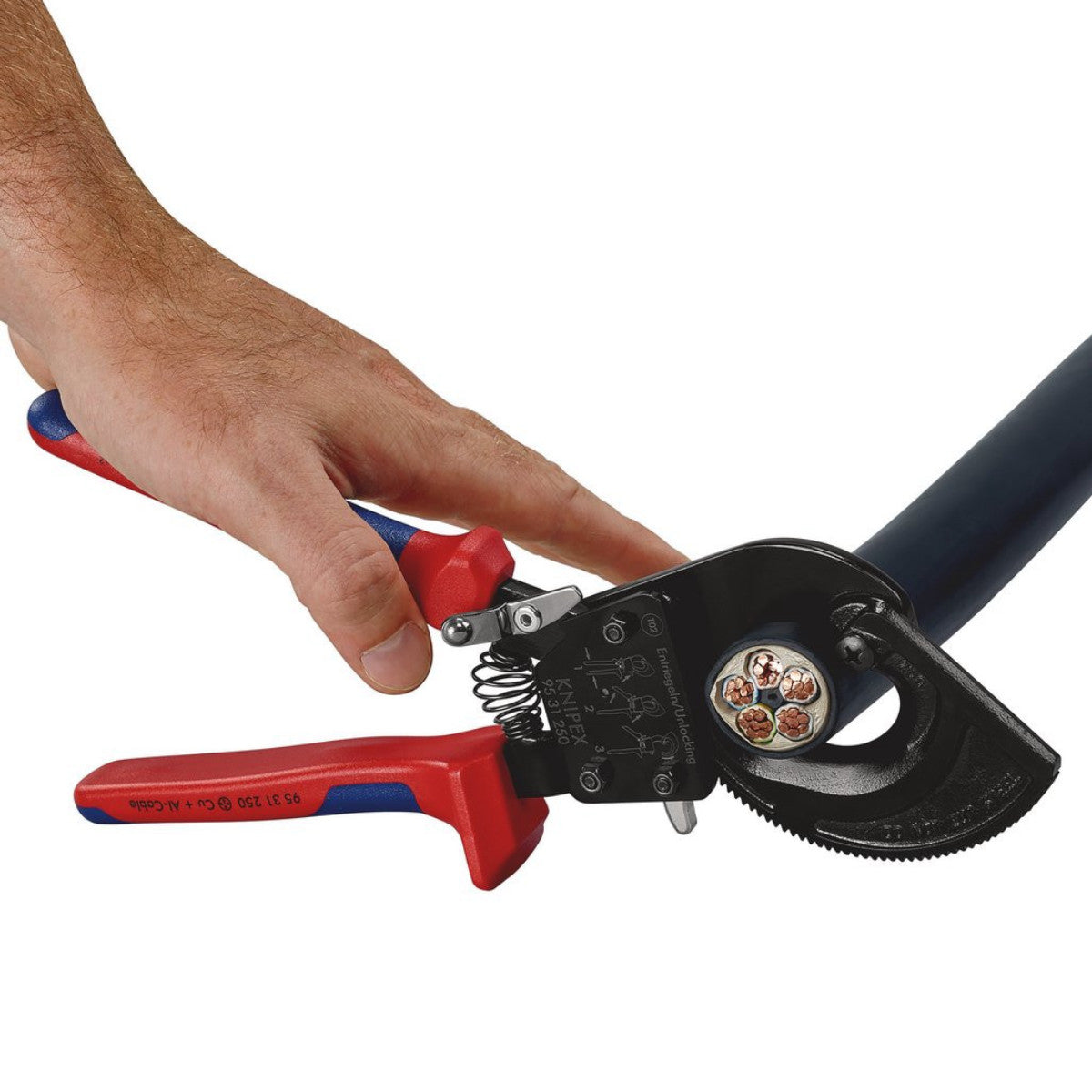 Knipex 95 31 250 Ratchet Action Cable Cutter, 250mm 18555