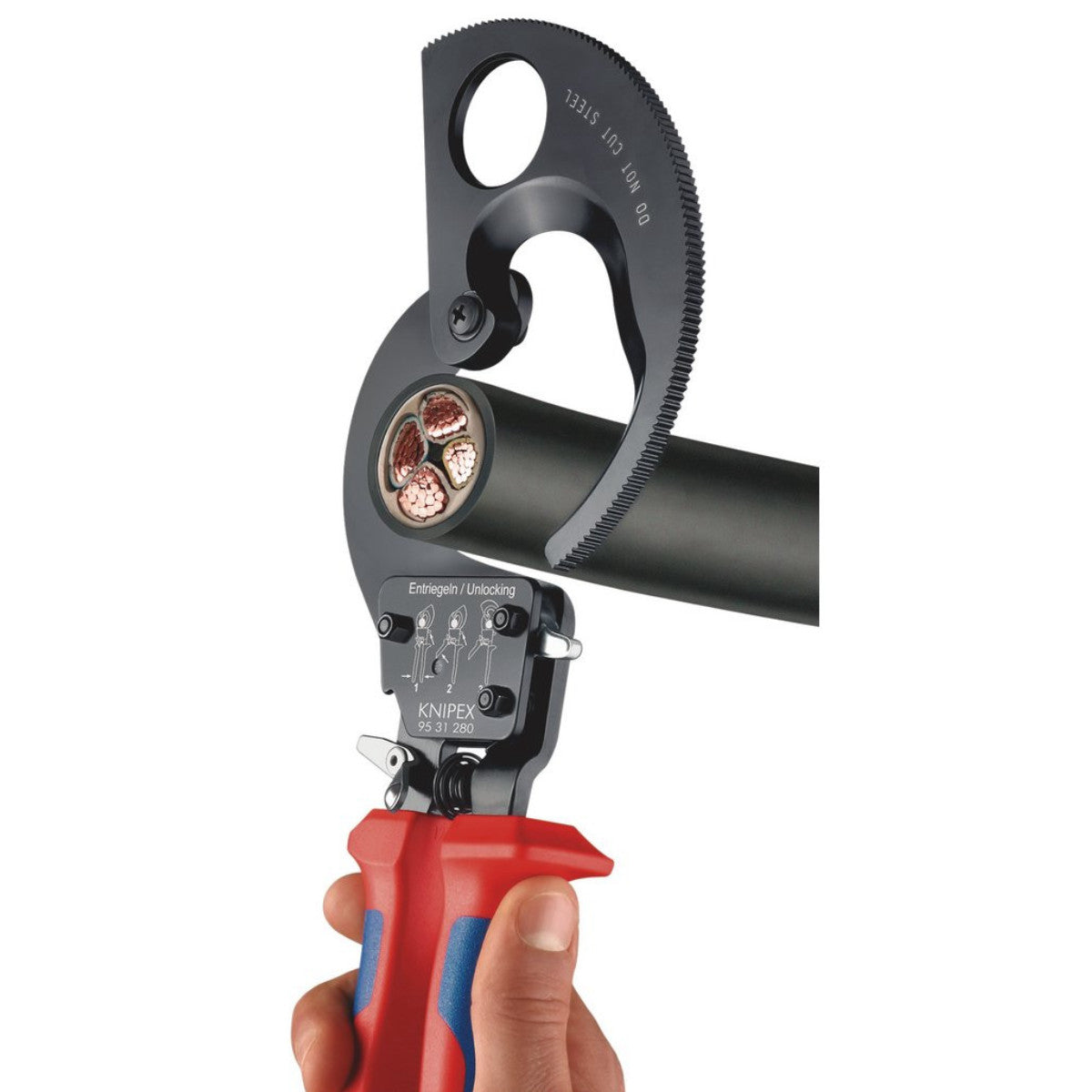 Knipex 95 31 280 Ratchet Action Cable Cutter, 280mm 18557