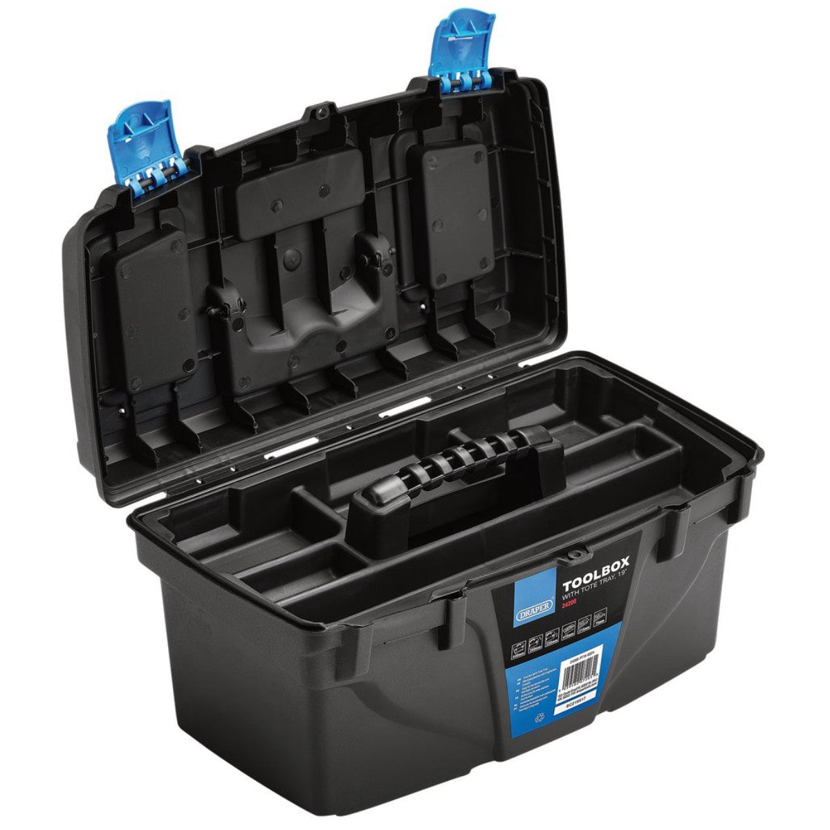 Draper Plastic Toolbox with Tote Tray, 19" 24200