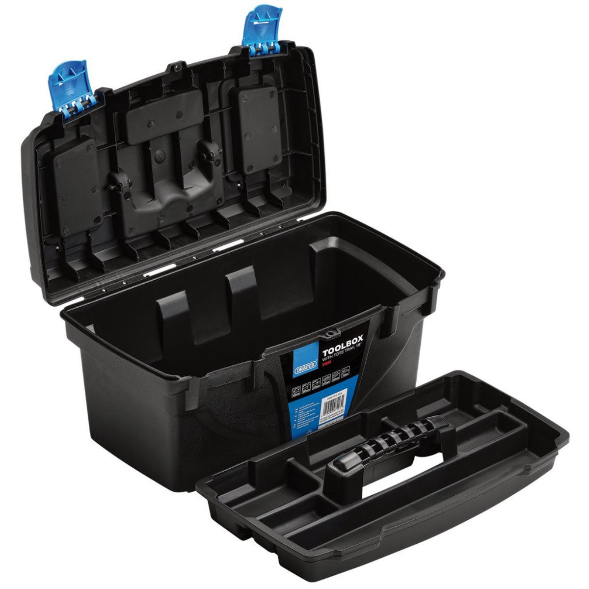 Draper Plastic Toolbox with Tote Tray, 19" 24200
