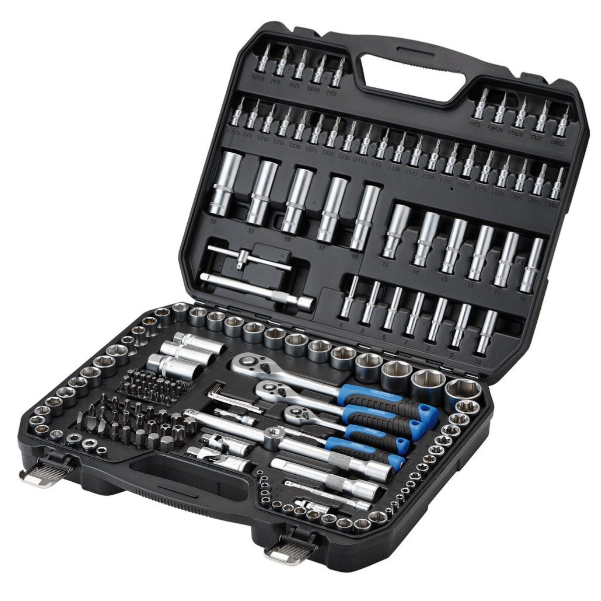 Draper HI-TORQ Metric Socket and Bit Set, 1/4", 3/8" and 1/2" Sq. Dr. (188 Piece) 24231