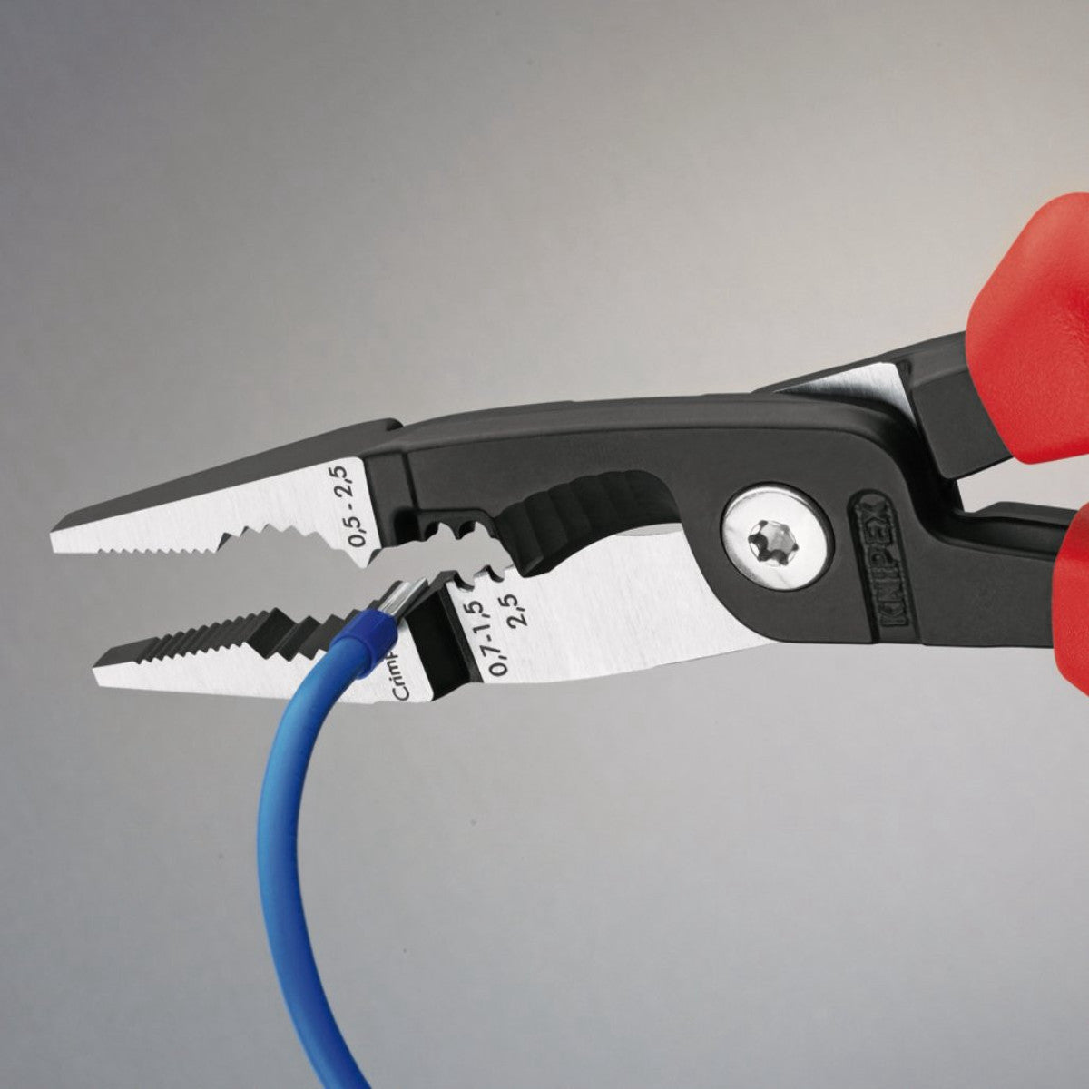 Knipex 13 92 200 Pliers for Electrical Installation with multi-component grips black atramentized, 200mm 24376