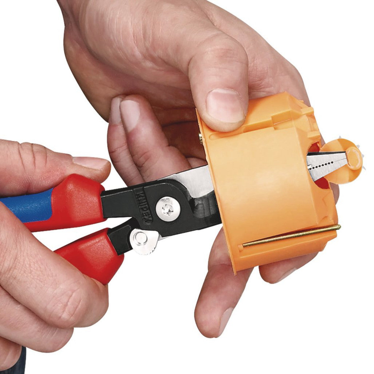 Knipex 13 92 200 Pliers for Electrical Installation with multi-component grips black atramentized, 200mm 24376