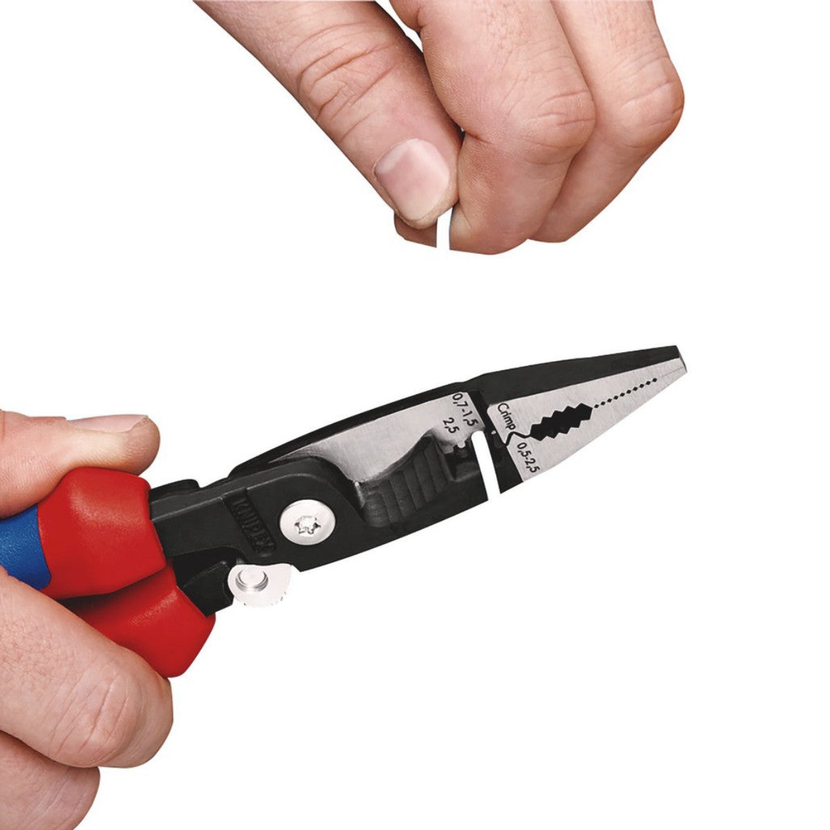 Knipex 13 92 200 Pliers for Electrical Installation with multi-component grips black atramentized, 200mm 24376