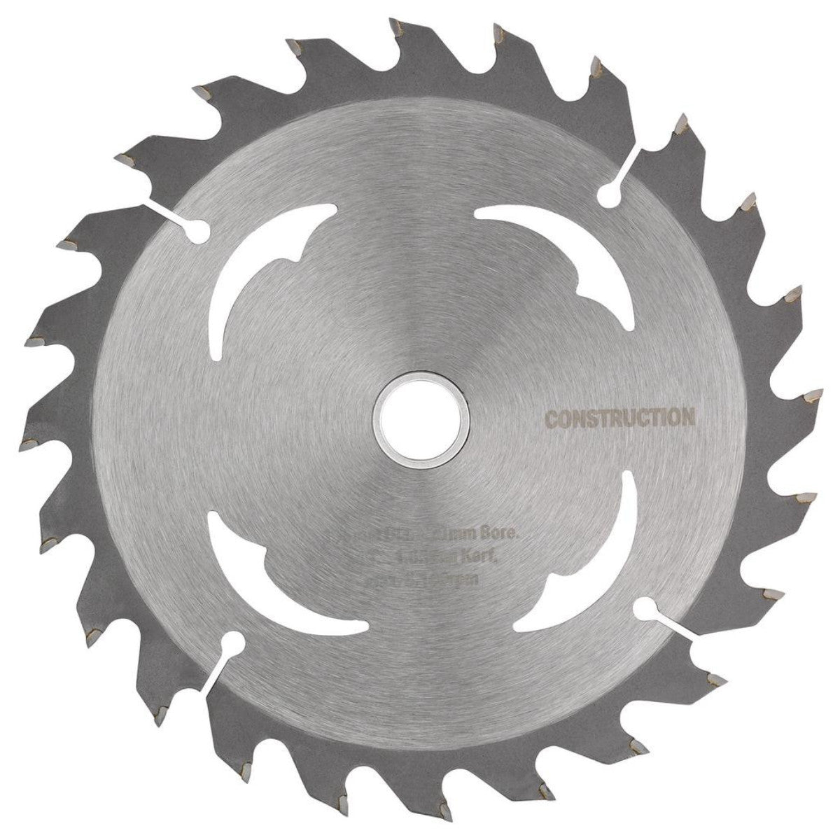 Draper TCT Cordless Construction Circular Saw Blade for Wood & Composites, 165 x 20mm, 24T 25879