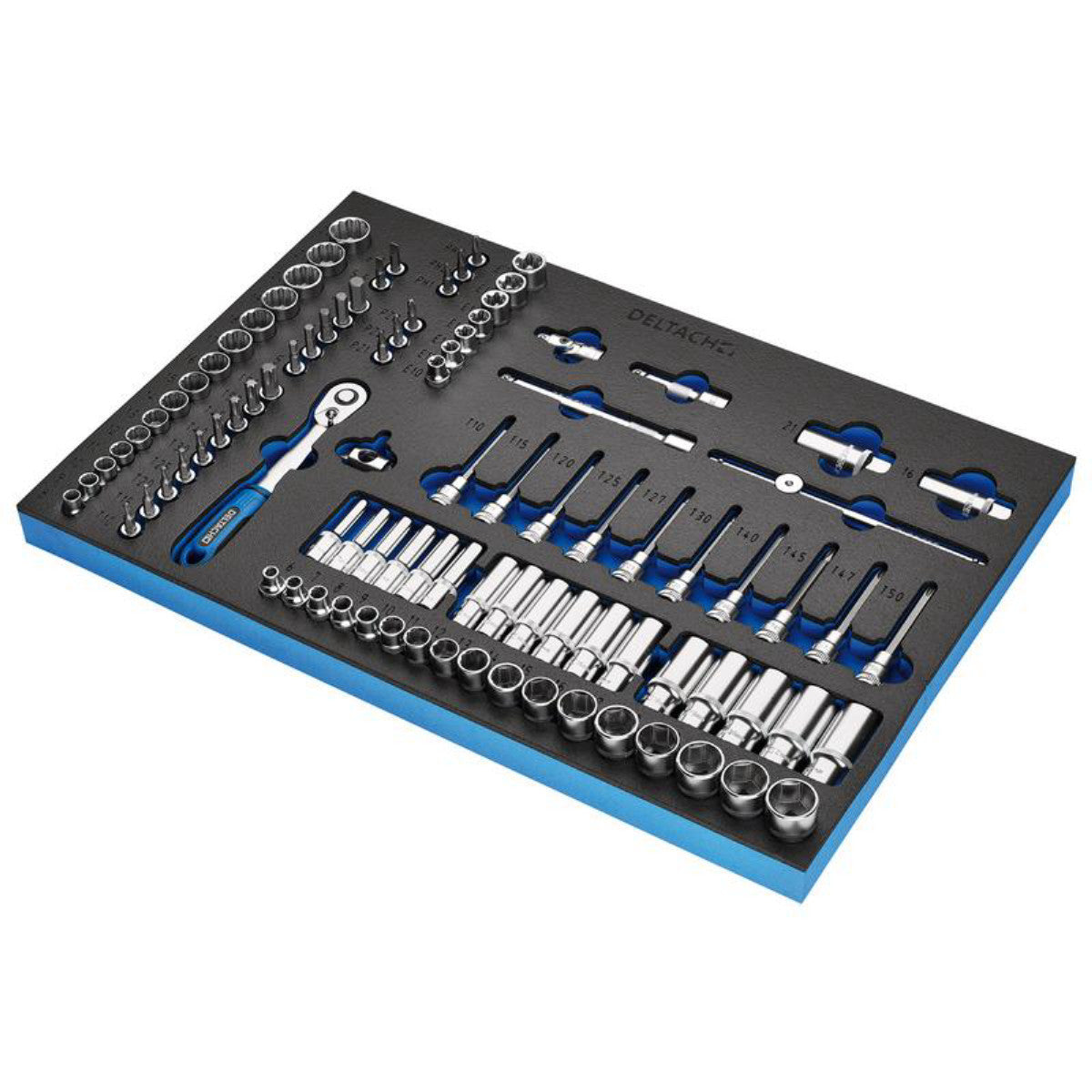 Draper Socket Set, 3/8" Sq. Dr. in EVA Foam Inlay 29445