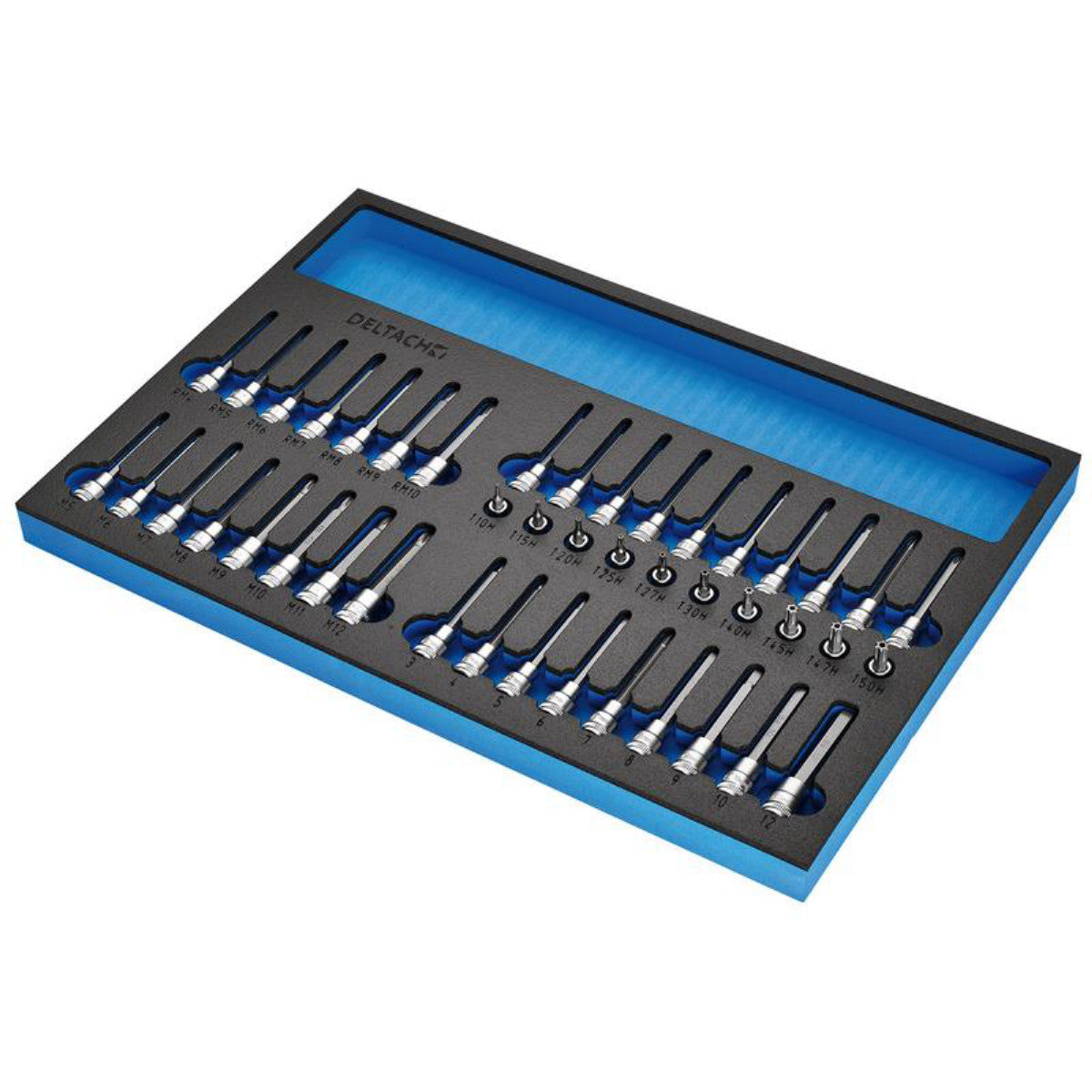 Draper Resi-Torx, Hexagon, Multi-Tooth/Spline, Ribe Socket Set, 3/8" Sq. Dr. in EVA Foam Inlay 29447