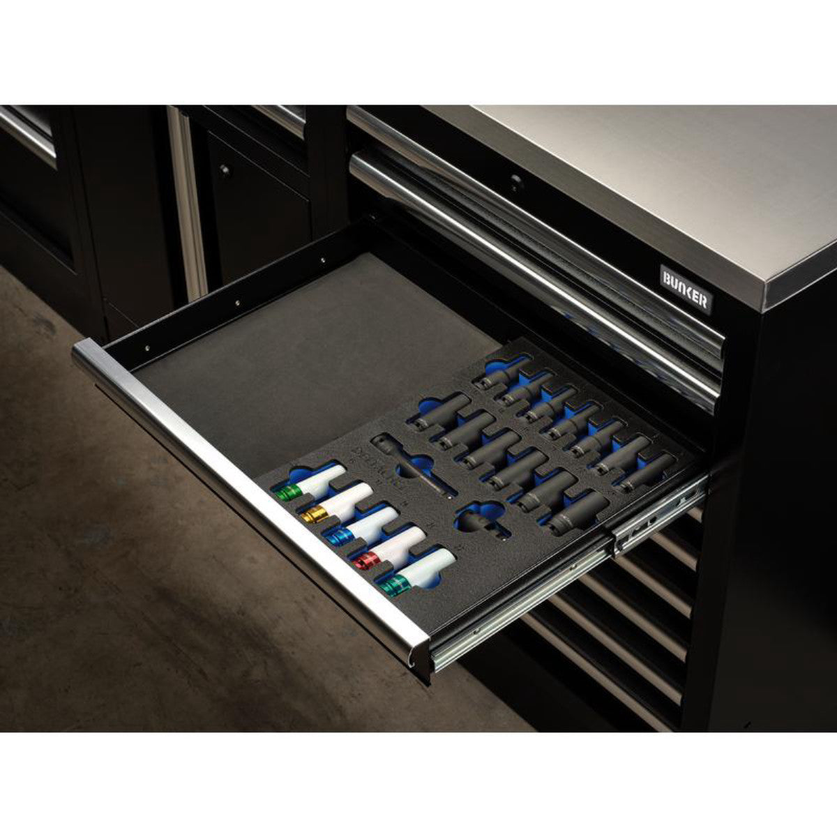 Draper Impact Socket Set in EVA Foam Inlay, 1/2" (20 Piece) 29717