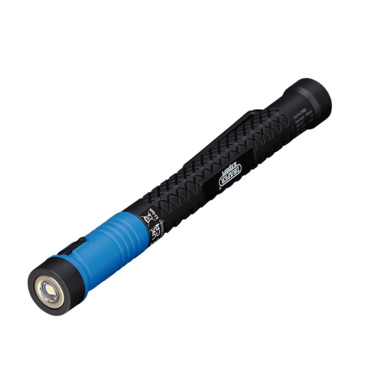 Draper Expert SMD LED USB Rechargeable Telescopic Torch with Magnetic Pickup, 1W, 100 Lumens, USB-C Cable Supplied 31082