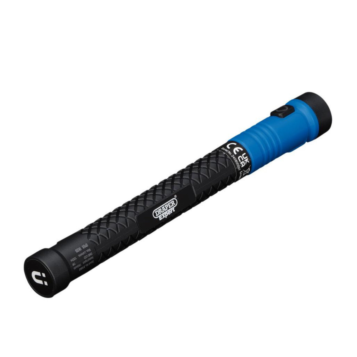 Draper Expert SMD LED USB Rechargeable Telescopic Torch with Magnetic Pickup, 1W, 100 Lumens, USB-C Cable Supplied 31082