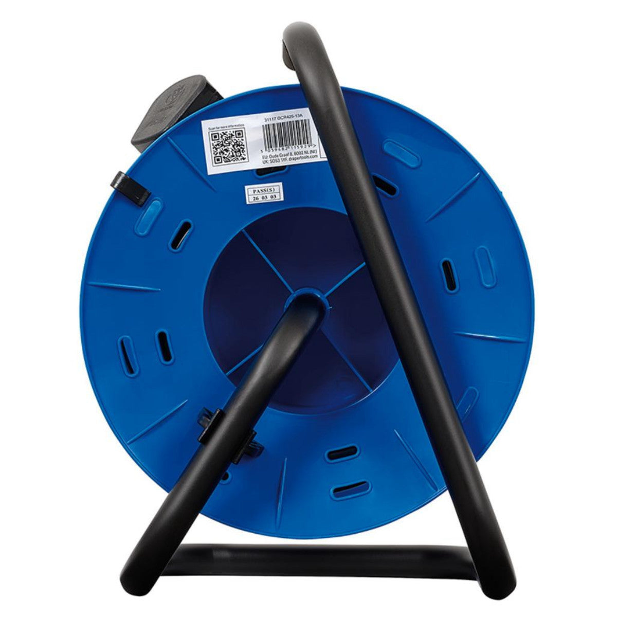 Draper 230V Four Socket Industrial Cable Reel, 25m 31117