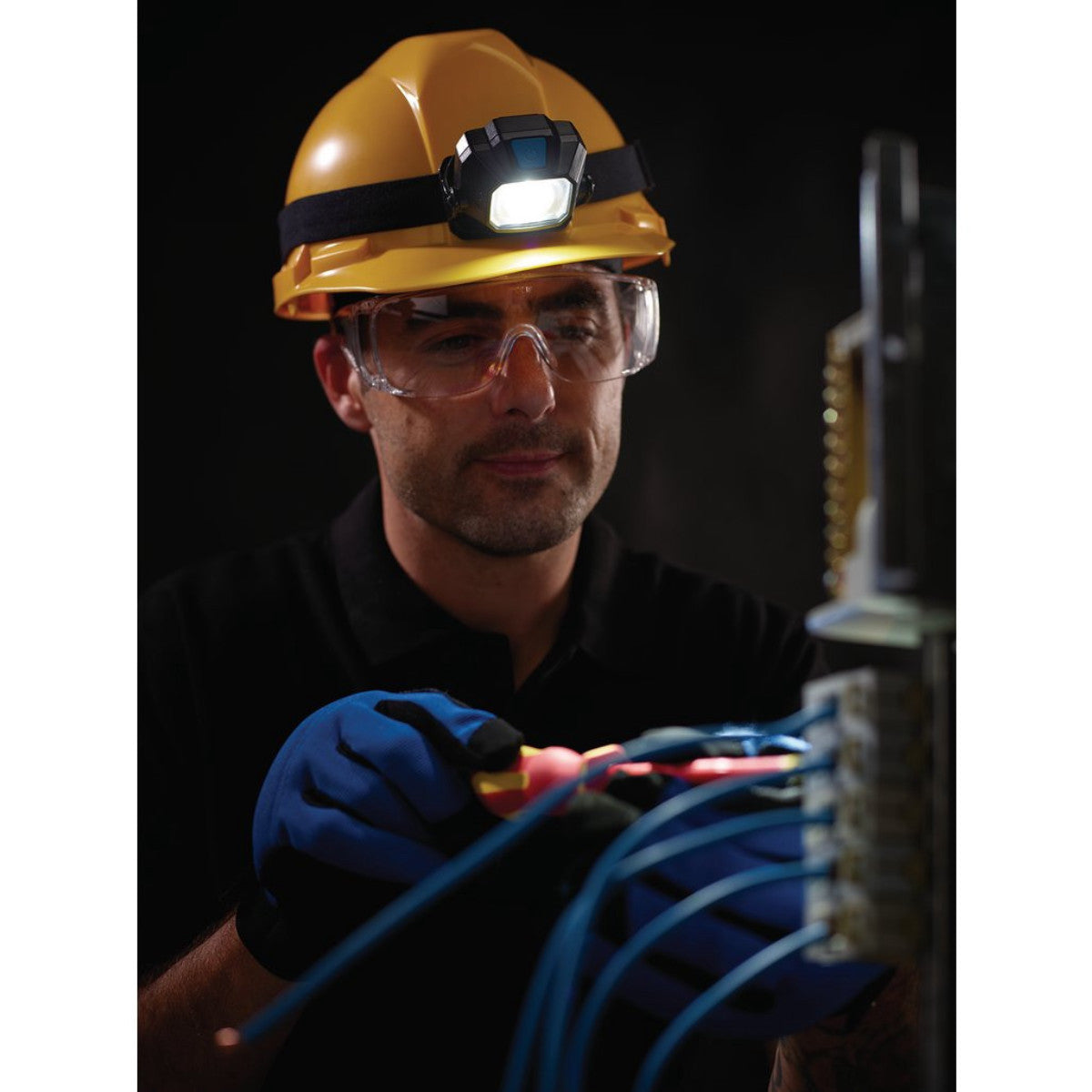 Draper COB/SMD LED Wireless/USB Rechargeable Head Torch, 6W, 400 Lumens, USB-C Cable Supplied 65689