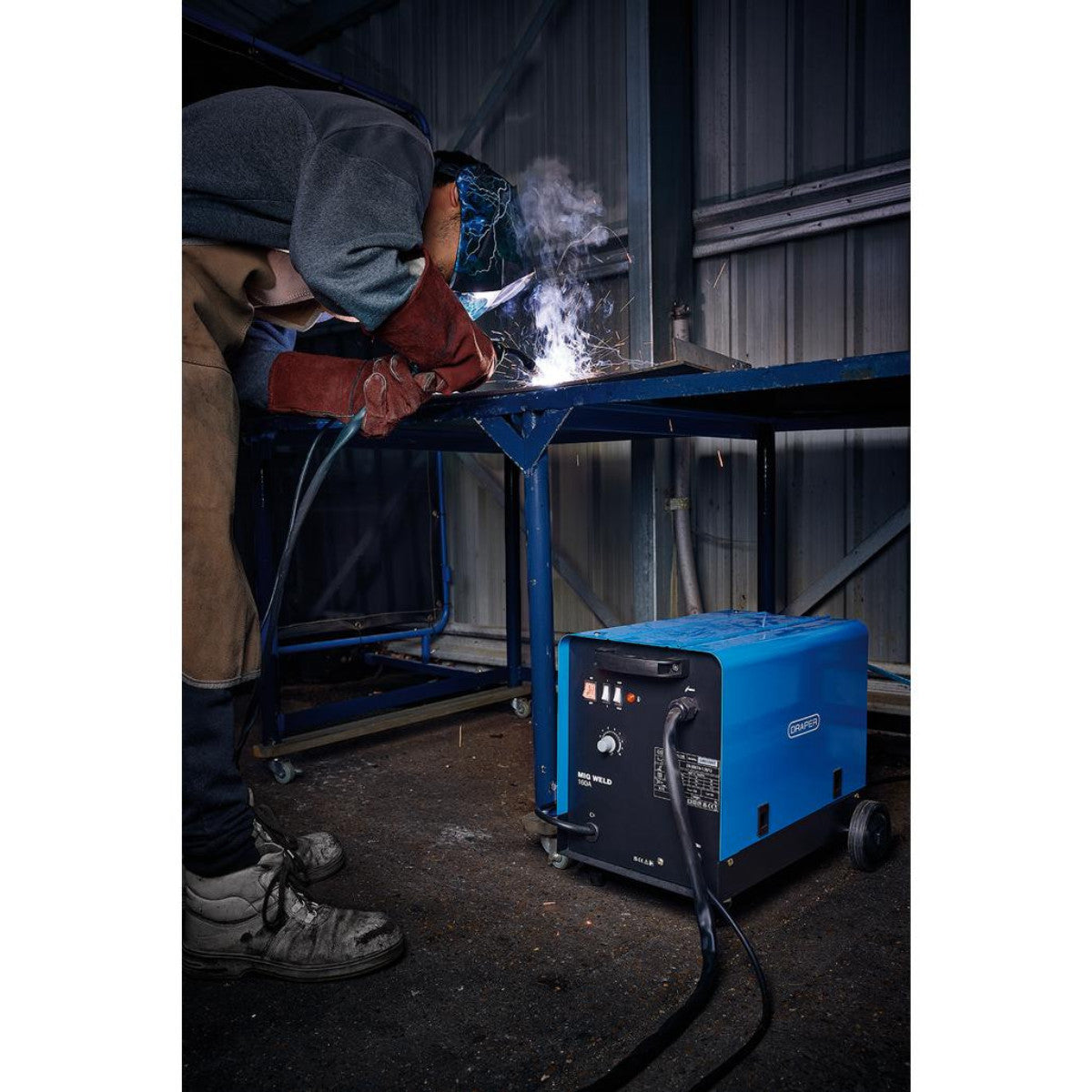 Draper Gas/Gasless MIG Welder, 160A 71095