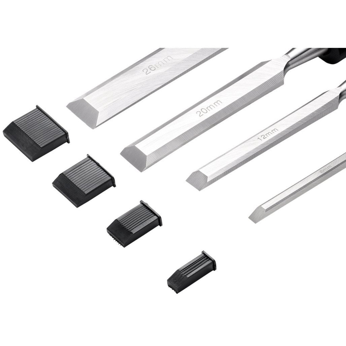 Draper Soft Grip Bevel Edge Wood Chisel Set (4 Piece) 83351